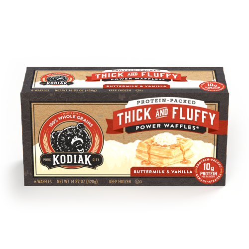 Kodiak Cakes Thick & Fluffy Buttermilk & Vanilla power waffles